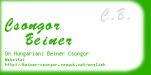 csongor beiner business card